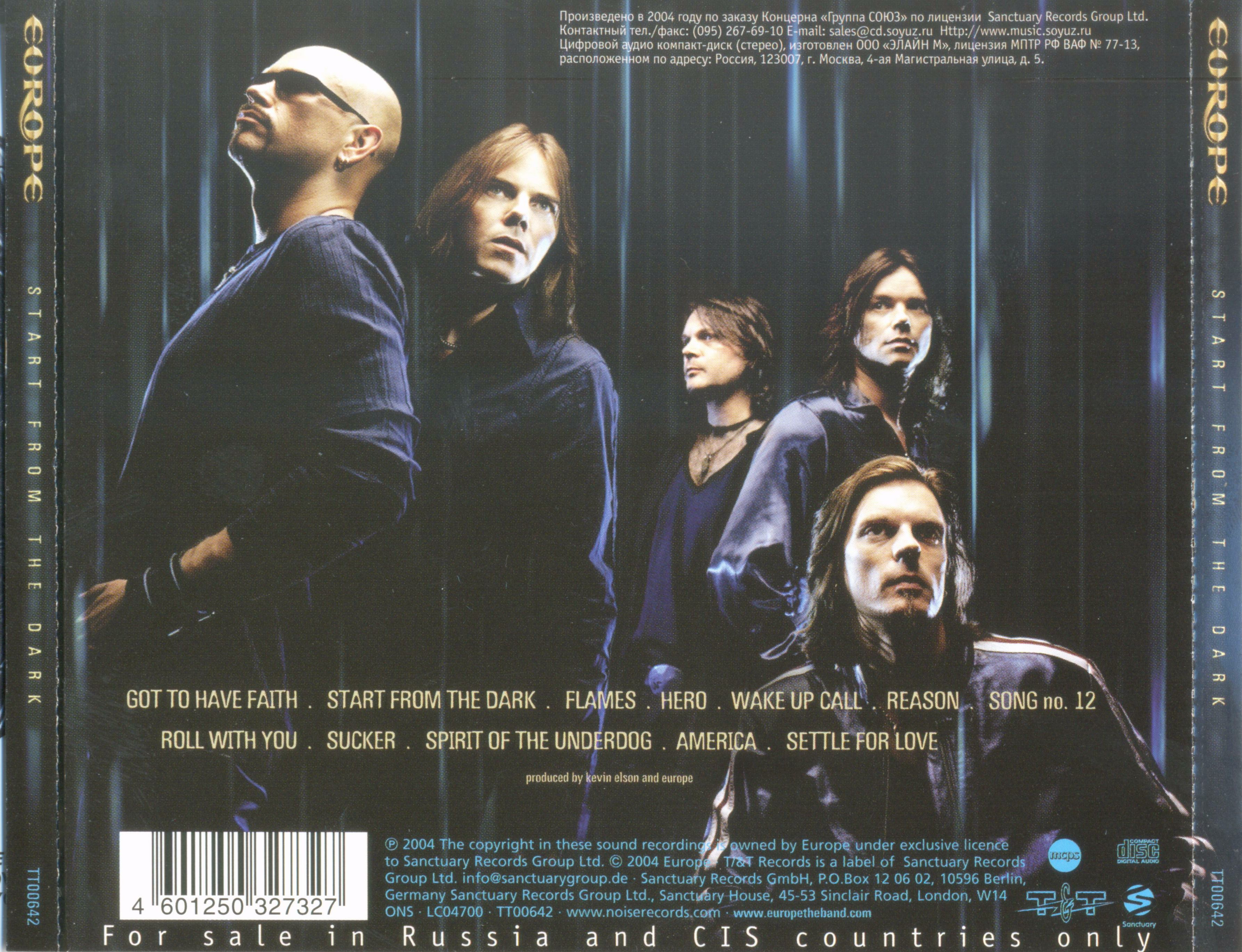 Europe  Start From The Dark : Back